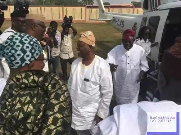 Photo: Tinubu Arrives Ooni Coronation In Newly Purchased Police Helicopter